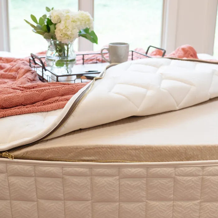 Organic Cotton Fabric & Fill: Naturepedic uses certified organic cotton sourced directly from USDA-certified suppliers