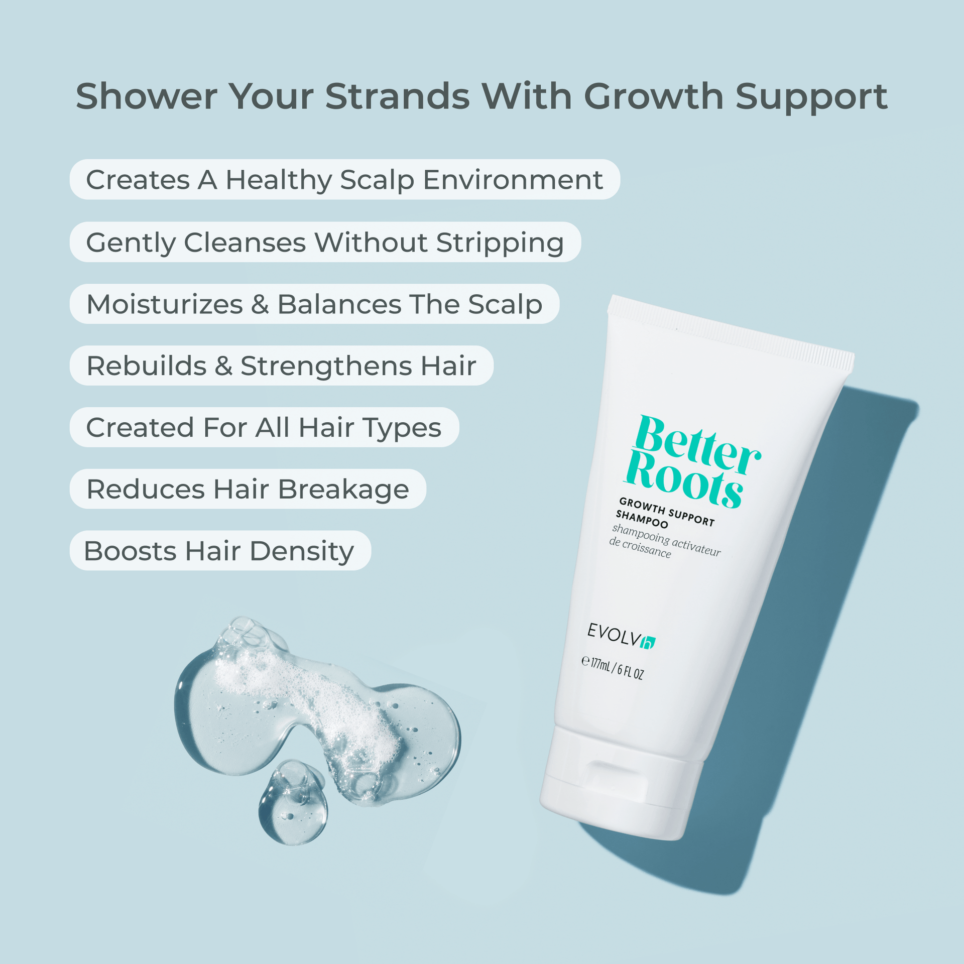 EVOLVh Better Roots Growth Support Shampoo Health Benefits
