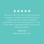 Evolvh UltraFlex Hairspray Customer Review