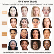 Shade matching guide for Mama Sol EYEBRELLA™ under-eye brightener shades