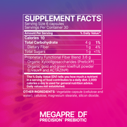Microbiome Labs MegaPre DF Supplement Facts