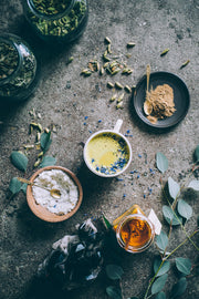 Relax and restore with Anima Mundi GOLDEN MOON MILK | Blue Lotus Vanilla