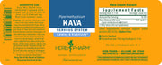 Supplement Facts of Herb Pharm KAVA EXTRACT - 1 OZ