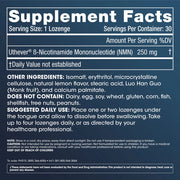ProHealth Longevity NMN Pro™ Lozenges - Uthever® NMN, 250 mg, 30 Lozenges - Supplement Facts