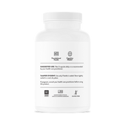 Back of Thorne Cognitive Vitality supplement bottle displaying directions for use, warnings, and product information.
