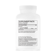 Close-up of the Thorne Cognitive Vitality product label with ingredients, suggested use, and safety information.