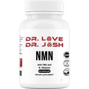 Dr. Love's NMN dietary supplement bottle shown from a side perspective featuring label branding and product packaging.