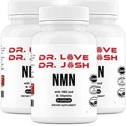 Multiple Dr. Love's NMN supplement bottles displayed together showcasing the premium NMN formula and packaging design.