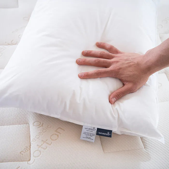 Elevate Your Sleep with Naturepedic Down Pillow with Organic Cotton Fabric