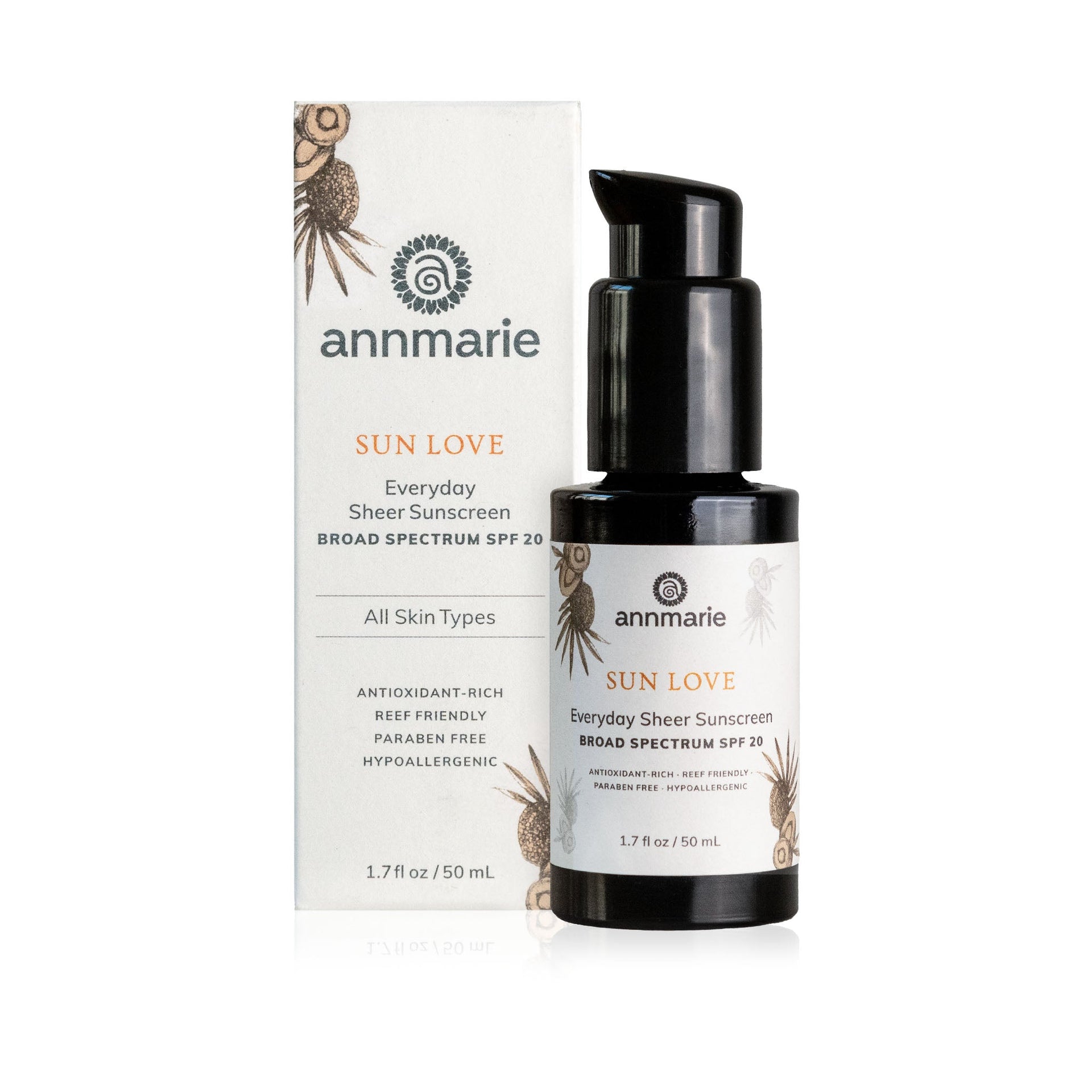 Annmarie Sun Love Everyday Sheer Sunscreen with retail packaging