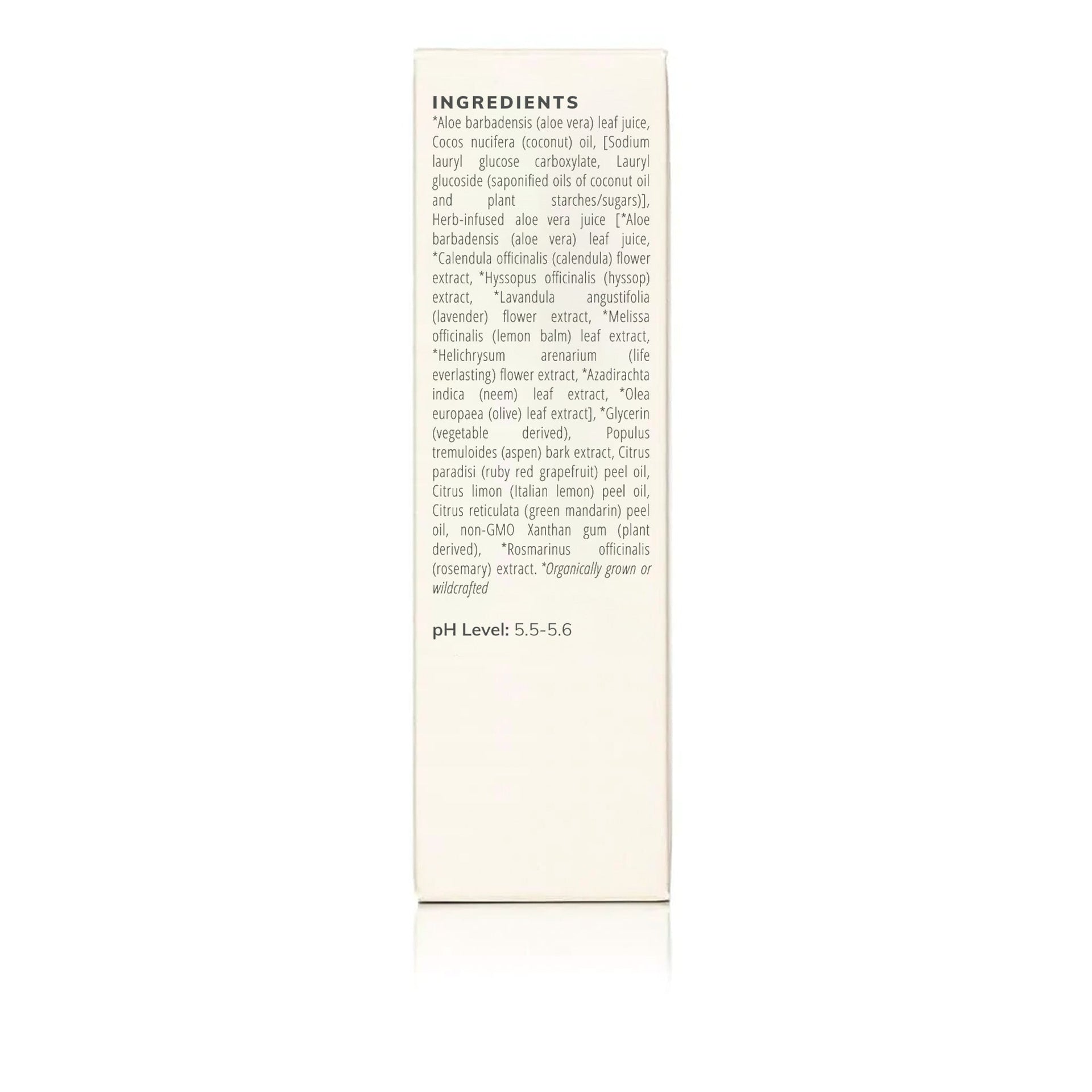 Annmarie Aloe Herb Cleanser ingredient list and product information