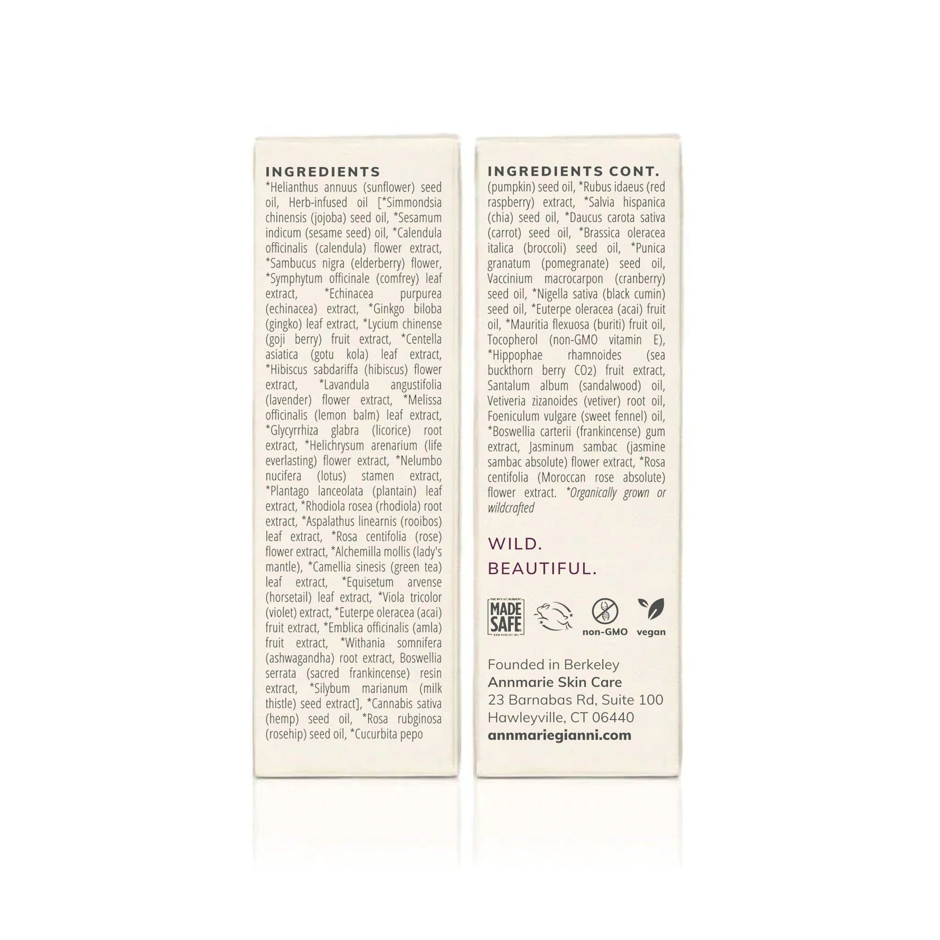 Annmarie Anti-Aging Facial Oil ingredient list and product details