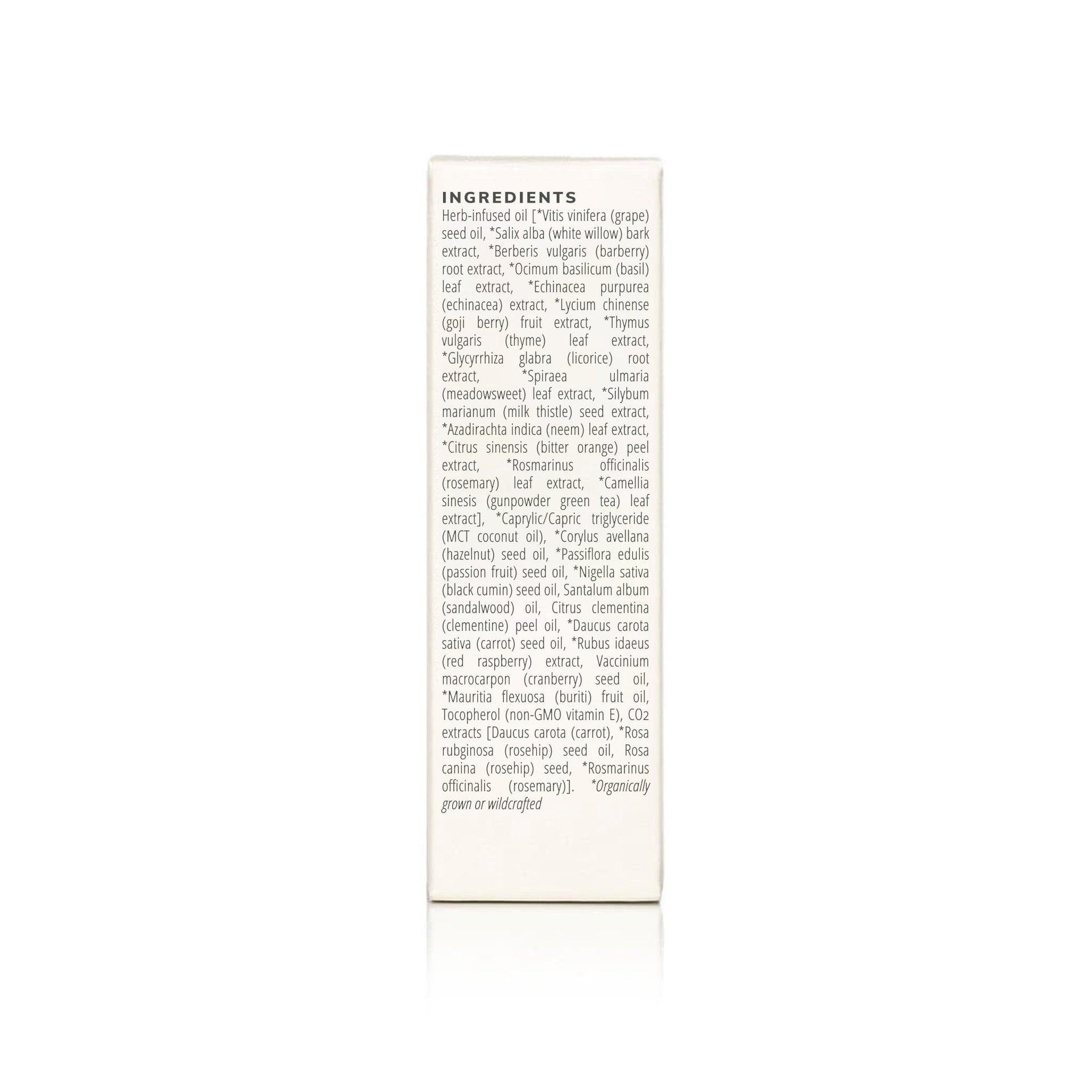 Annmarie Herbal Facial Oil for Oily Skin ingredient list and product details