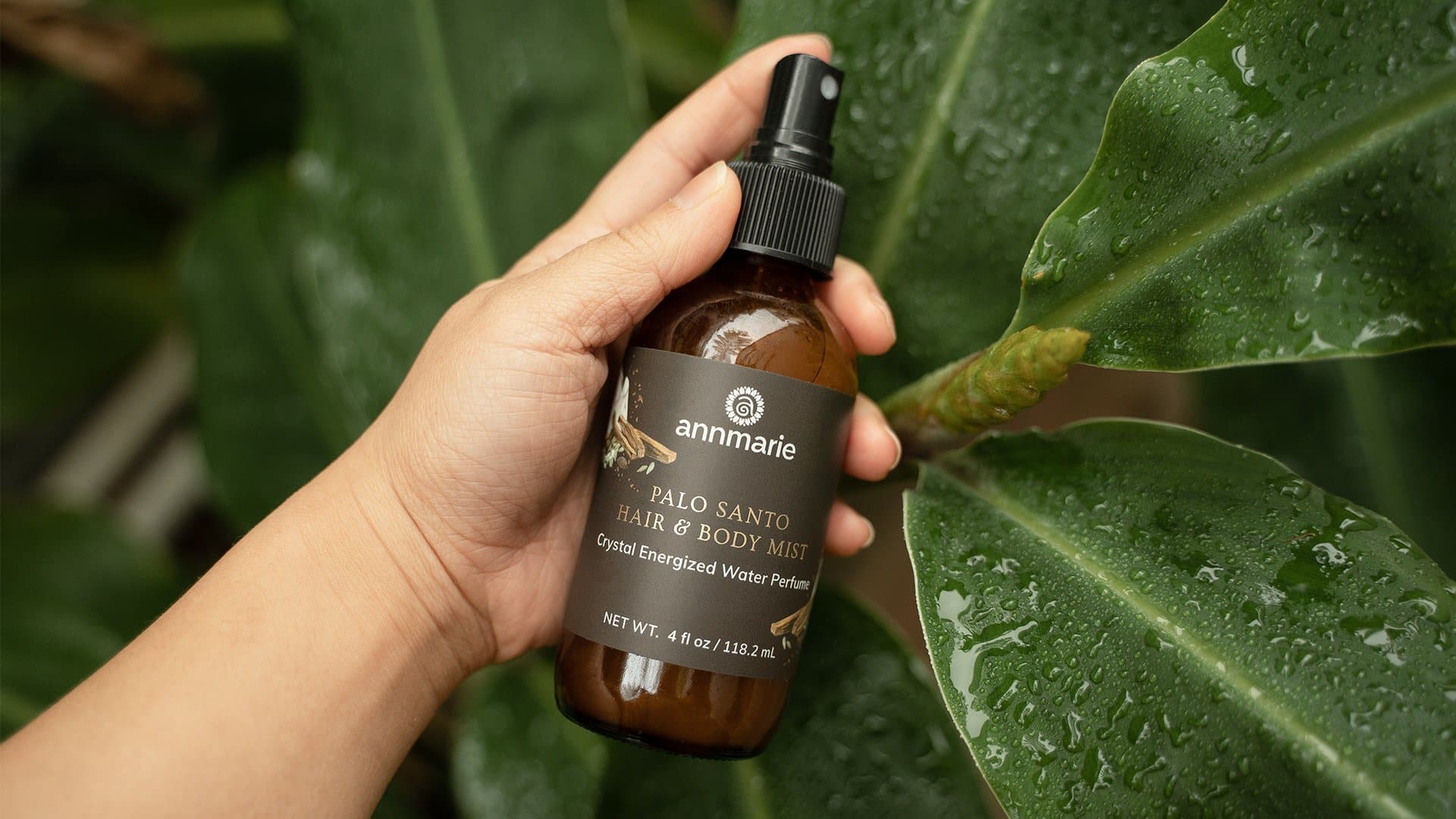 Annmarie Palo Santo Hair & Body Mist with sustainably sourced botanical essential oils