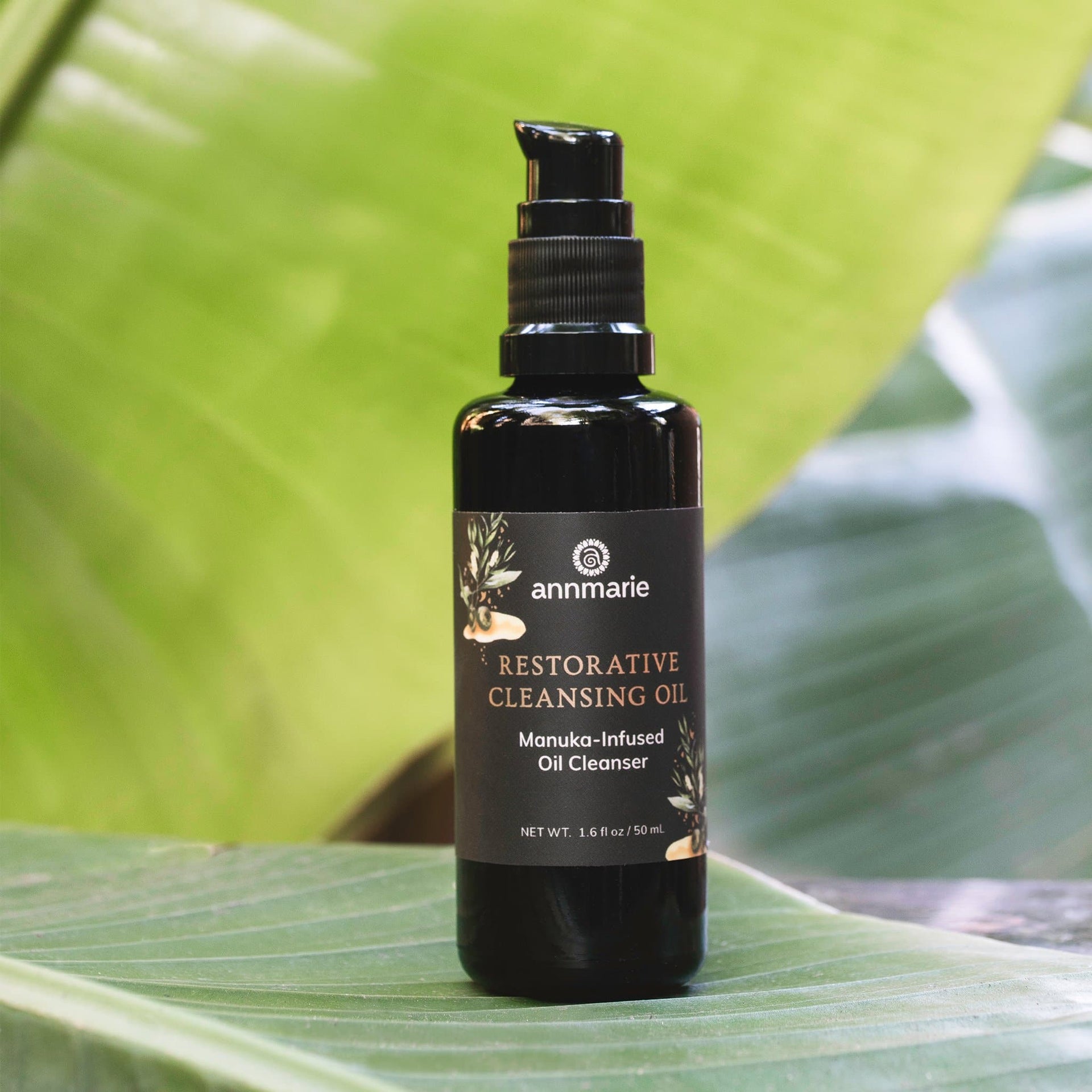 Annmarie Restorative Cleansing Oil botanical makeup remover with jojoba and manuka oils