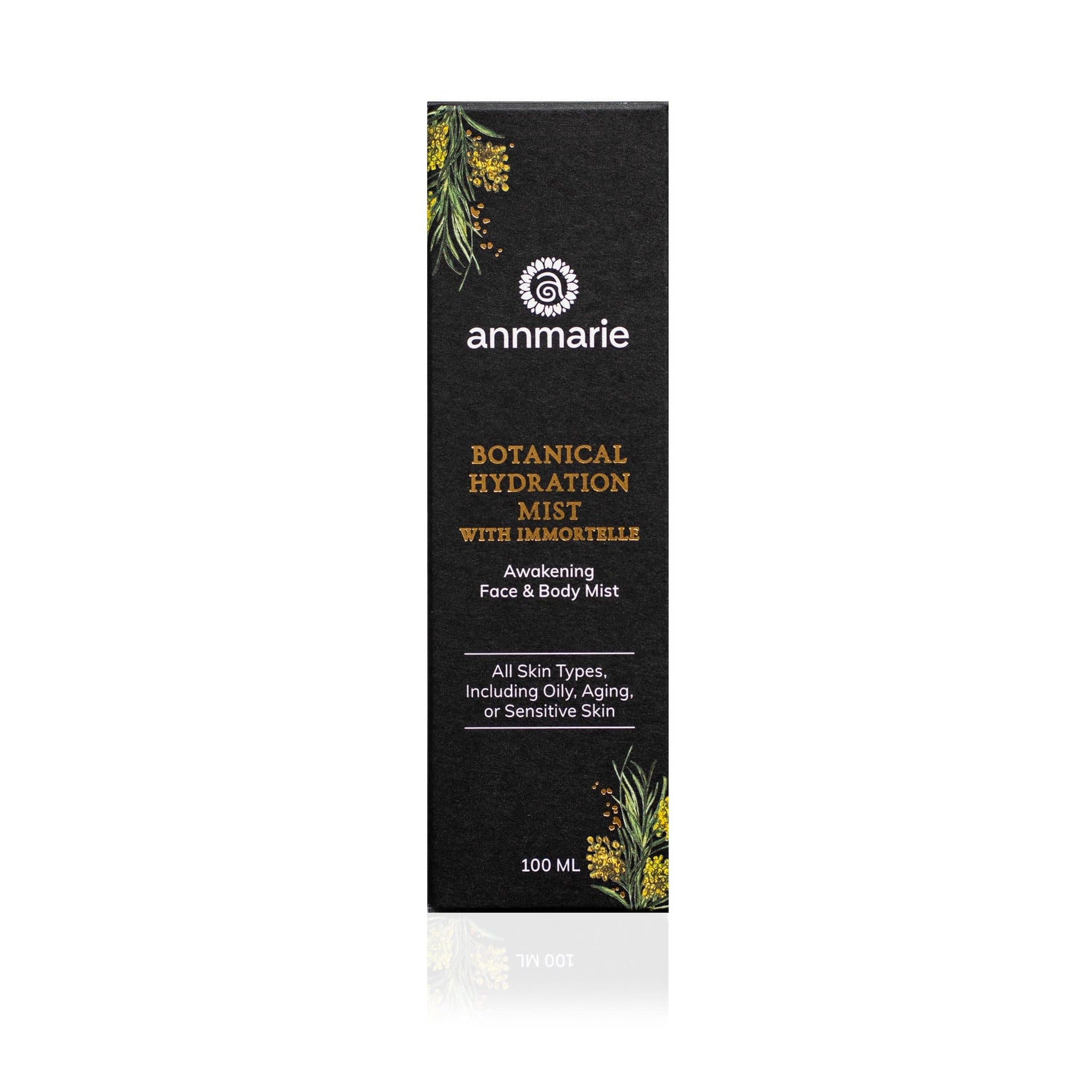 Botanical Hydration Mist With Immortelle facial mist and packaging