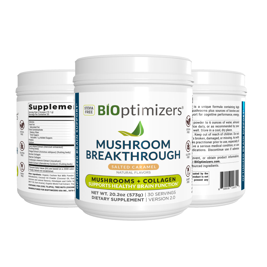 BIOptimizers Mushroom Breakthrough - Chocolicious & Salted Caramel
