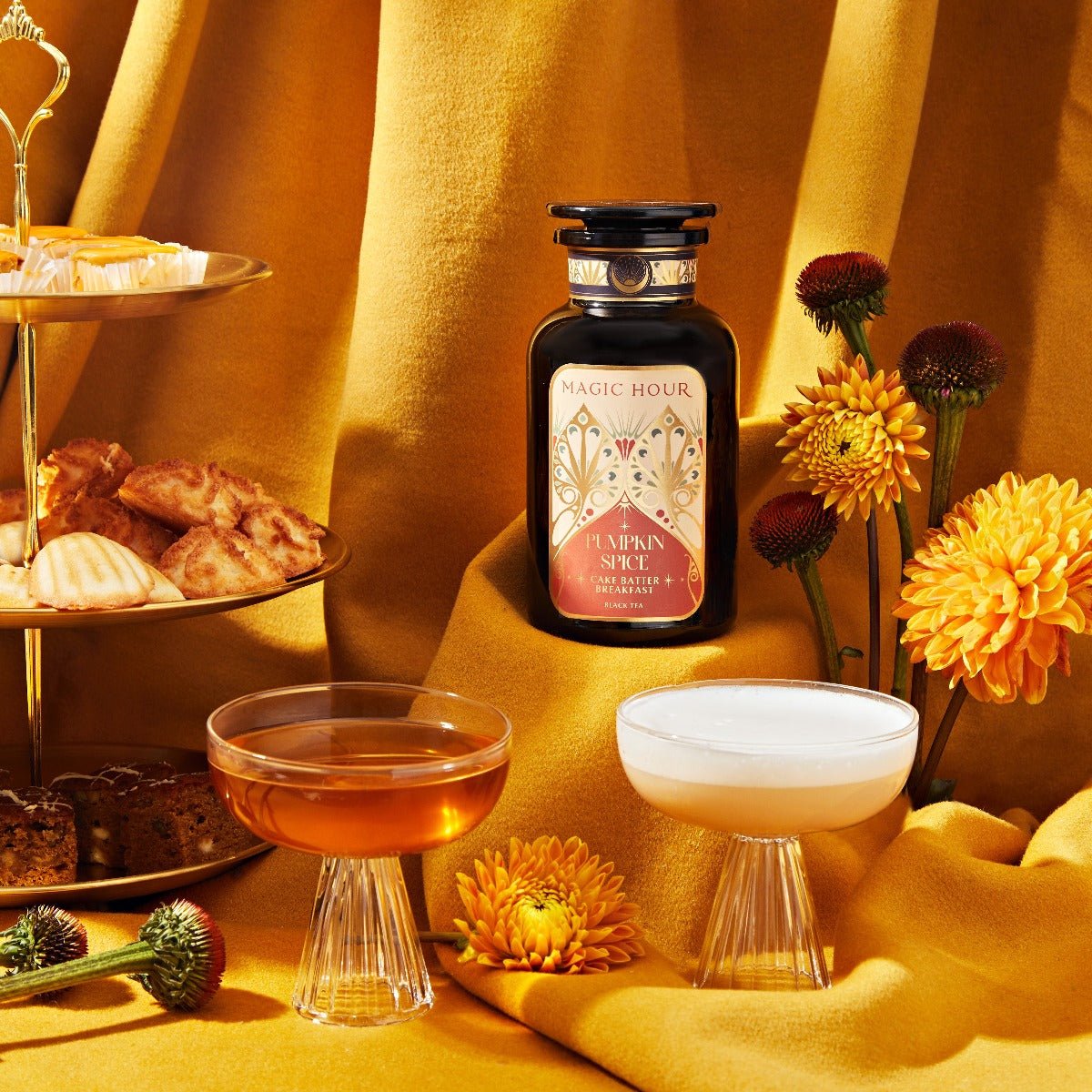 Magic Hour Pumpkin Spice Cake Batter Breakfast Violet Glass Apothecary Jar