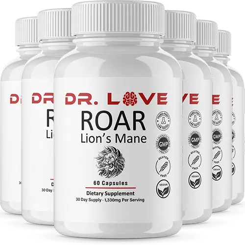 6 bottles of Dr Love ROAR Lion's Mane