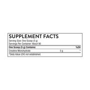 Thorne Creatine Supplement Facts