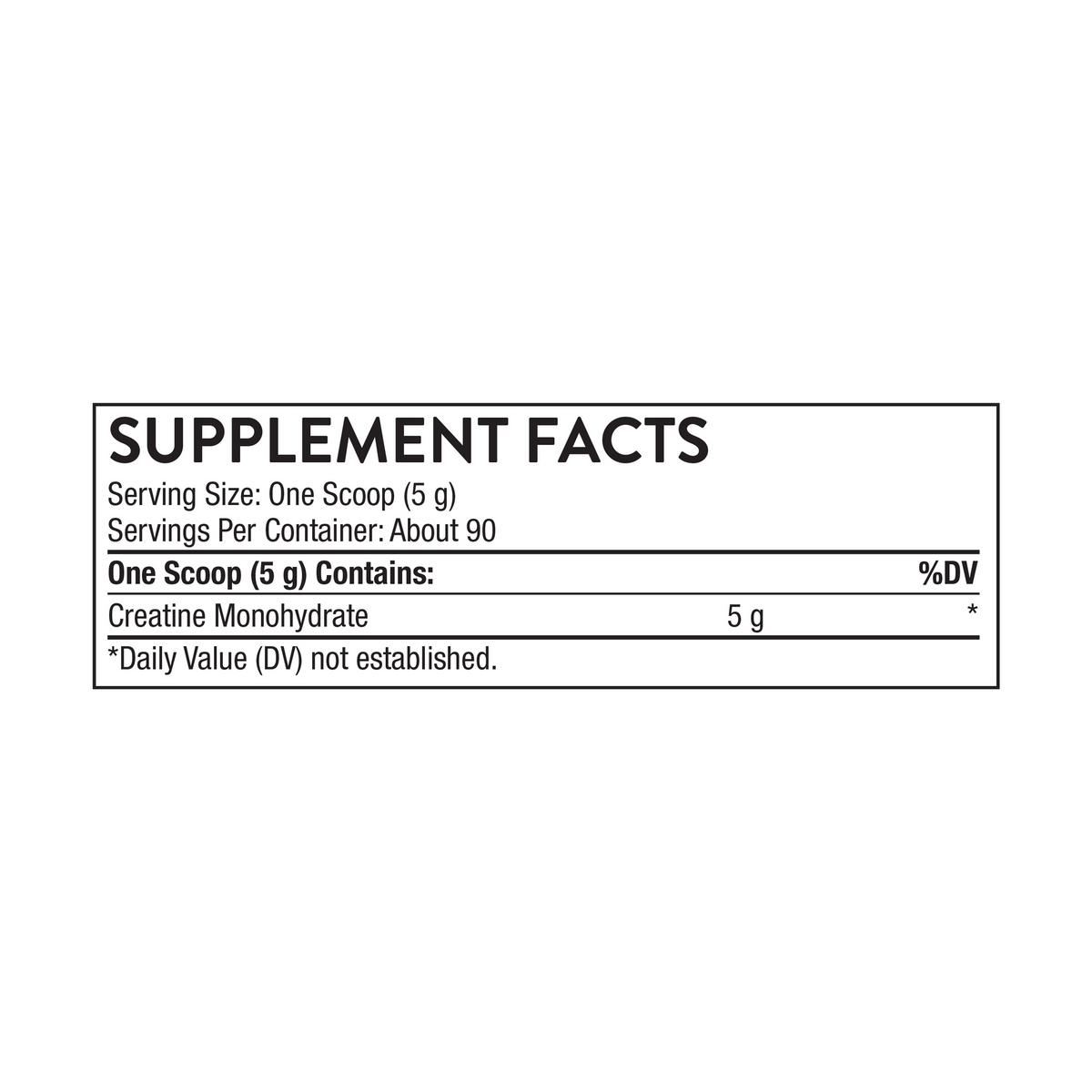 Thorne Creatine Supplement Facts