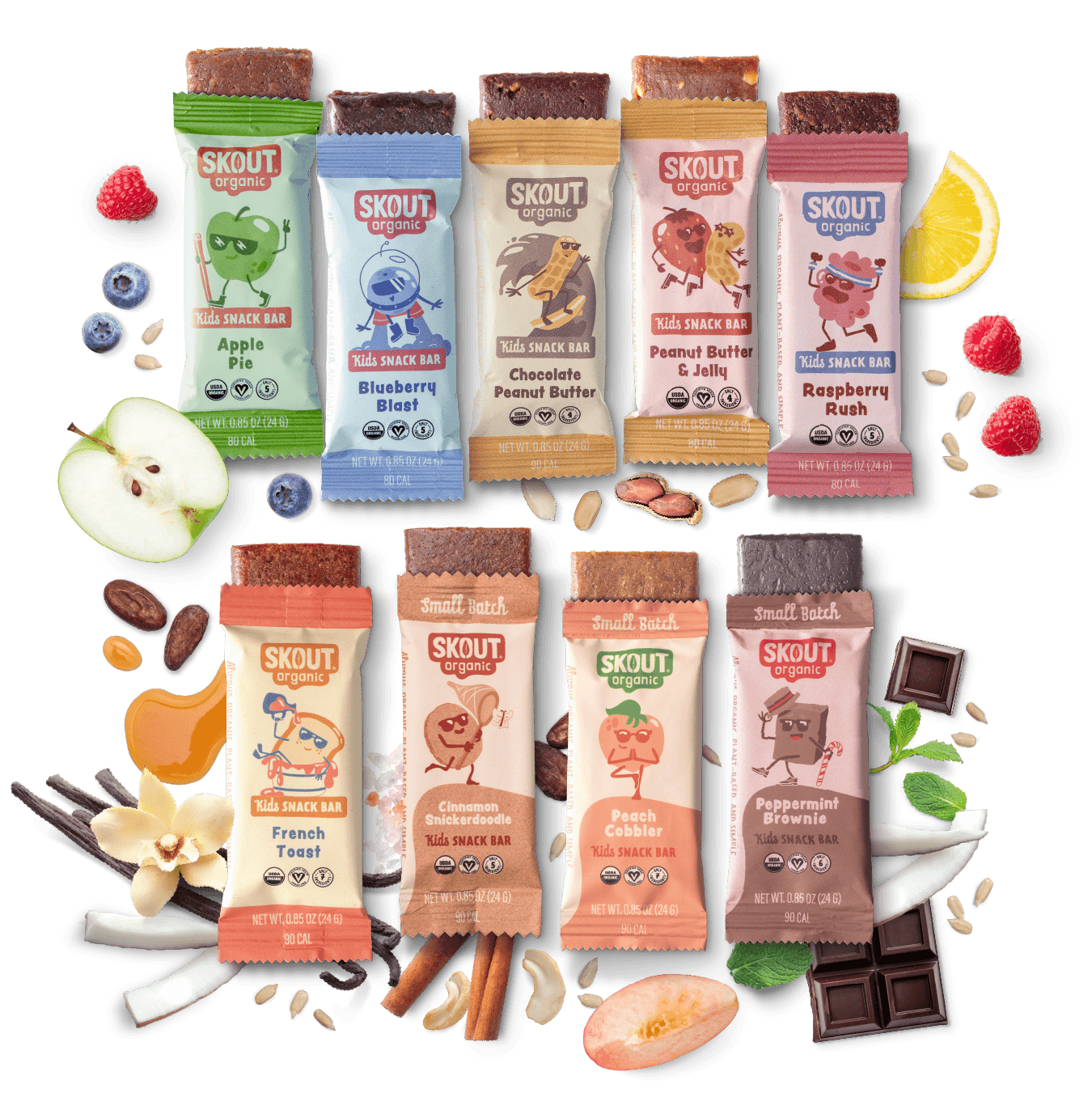 Skout Organic Small Batch Kids Bar Variety Pack - 36 Pack