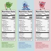 Nutrition Facts of Skout Organic Small Batch Kids Bar Variety Pack - 36 Pack