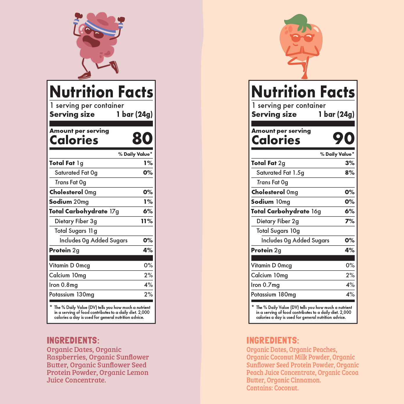 Nutrition Facts of Skout Organic Small Batch Kids Fruit Bar Variety Pack