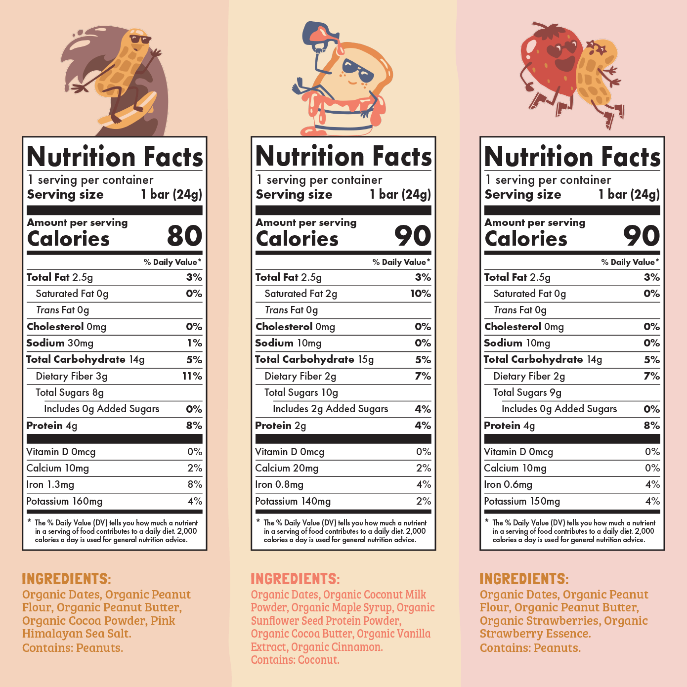 Nutrition Facts of Skout Organic Soft Baked Cookie and Kids Bar Bundle