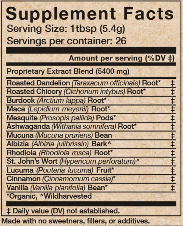 Anima Mundi Happiness Powder supplement facts 