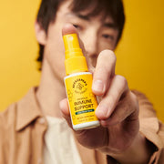 Spray in mouth 4 times for daily immune support. If symptoms are present increase dosage to 8 sprays.