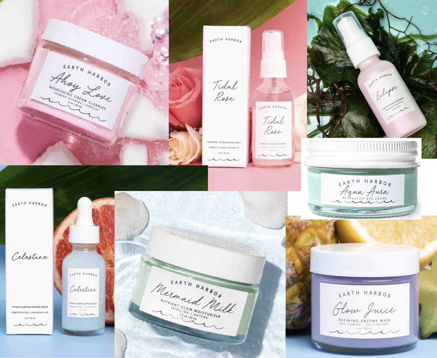 Earth Harbor Low-Tox Skincare Essentials Bundle - CLEANSES WITHOUT STRIPPING · NOURISHES · HYDRATES ·  INVIGORATES