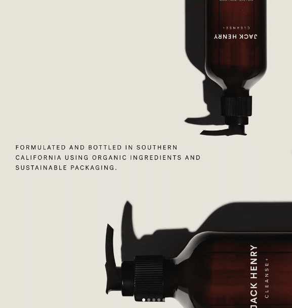 Jack Henry Cleanse+ Face sustainable packaging