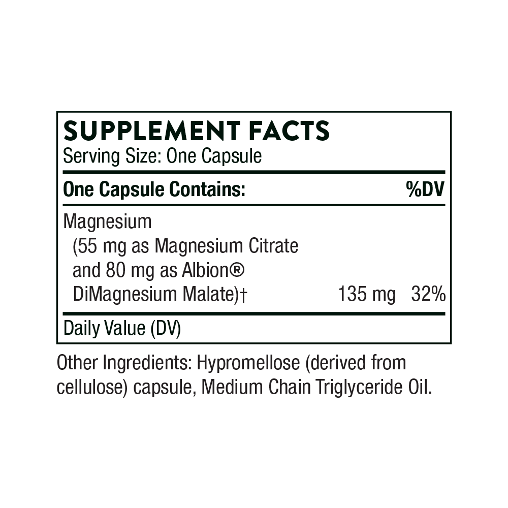 Thorne - Magnesium CitraMate Facts